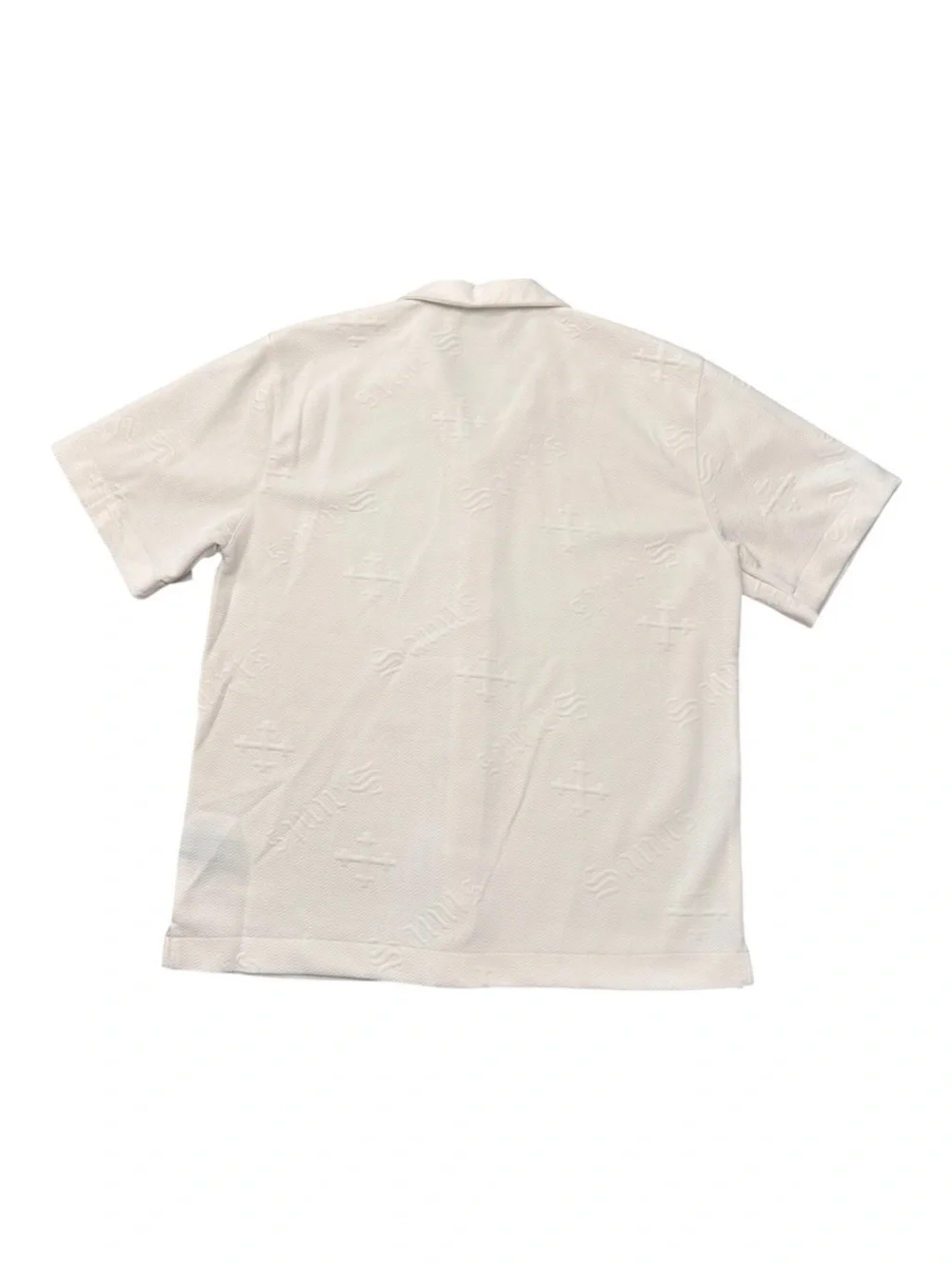 Saints White Knit Short Sleeve Button Shirt & Drawstring Shorts Set Size L NWT